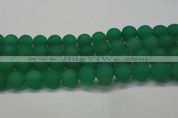CAG6734 15 inches 16mm round green pilates agate beads