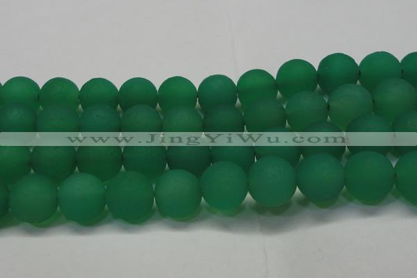 CAG6736 15 inches 20mm round green pilates agate beads