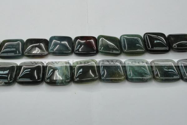 CAG6784 15.5 inches 25*25mm square Indian agate beads wholesale