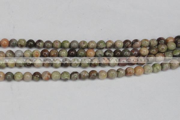 CAG7002 15.5 inches 8mm round ocean agate gemstone beads