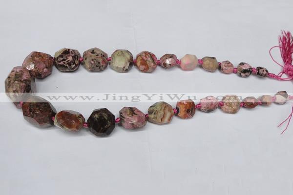 CAG7055 15.5 inches 8*10mm - 20*30mm faceted nuggets ocean agate beads