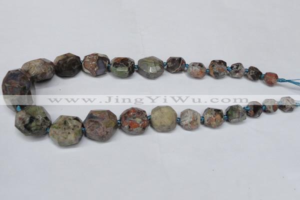CAG7056 15.5 inches 8*10mm - 20*30mm faceted nuggets ocean agate beads