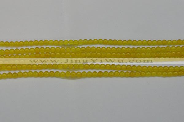 CAG7100 15.5 inches 4mm round yellow agate gemstone beads