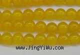 CAG7101 15.5 inches 6mm round yellow agate gemstone beads