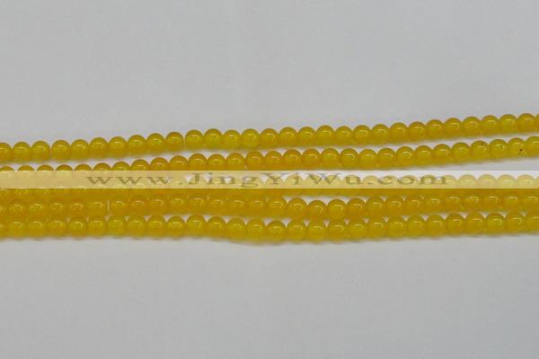 CAG7101 15.5 inches 6mm round yellow agate gemstone beads