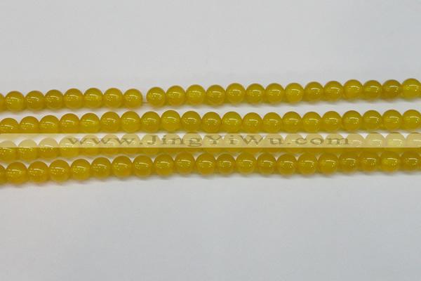 CAG7103 15.5 inches 10mm round yellow agate gemstone beads