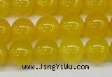 CAG7104 15.5 inches 12mm round yellow agate gemstone beads