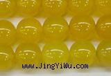 CAG7105 15.5 inches 14mm round yellow agate gemstone beads