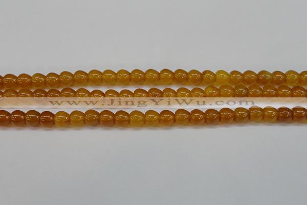 CAG7114 15.5 inches 9*10mm apple-shaped yellow agate gemstone beads