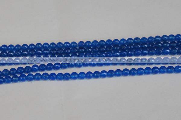 CAG7159 15.5 inches 6mm round blue agate gemstone beads