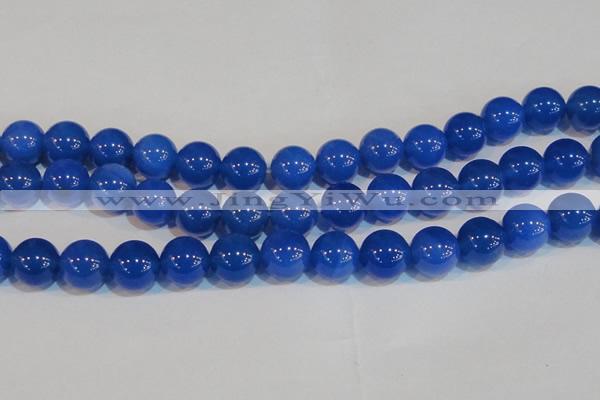 CAG7163 15.5 inches 14mm round blue agate gemstone beads