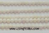 CAG7181 15.5 inches 3mm round white agate gemstone beads