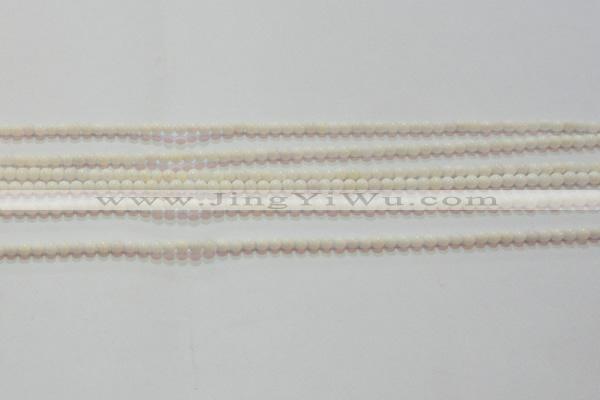 CAG7181 15.5 inches 3mm round white agate gemstone beads