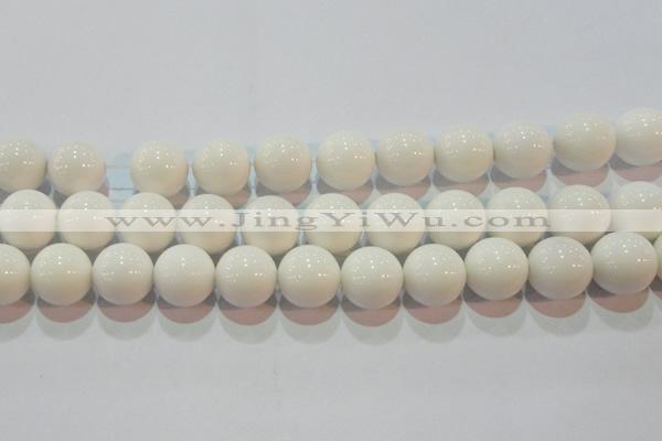CAG7183 15.5 inches 16mm round white agate gemstone beads