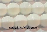 CAG7214 15.5 inches 12*12mm pumpkin white agate gemstone beads