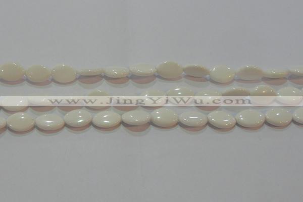 CAG7229 15.5 inches 12*16mm marquise white agate gemstone beads