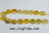 CAG7392 15.5 inches 22*25mm freeform dragon veins agate beads