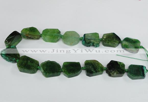 CAG7396 15.5 inches 18*25mm - 20*28mm freeform dragon veins agate beads