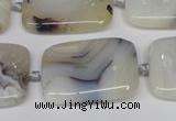 CAG7423 15.5 inches 18*25mm rectangle Montana agate beads