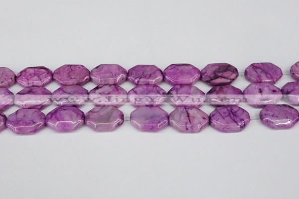 CAG7435 15.5 inches 20*30mm octagonal crazy lace agate beads