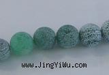 CAG7548 15.5 inches 16mm round frosted agate beads wholesale