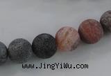 CAG7551 15.5 inches 6mm round frosted agate beads wholesale