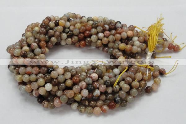 CAG763 15.5 inches 8mm round yellow agate gemstone beads wholesale