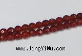 CAG7860 15.5 inches 2mm faceted round red agate beads wholesale
