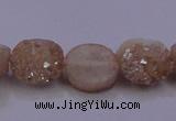 CAG7946 7.5 inches 8*10mm oval plated white druzy agate beads