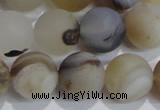 CAG8016 15.5 inches 14mm round matte Montana agate gemstone beads