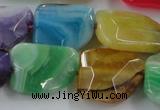 CAG8506 15.5 inches 15*20mm - 18*25mm freeform dragon veins agate beads
