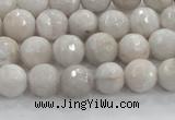 CAG8516 15.5 inches 10mm faceted round grey agate beads wholesale