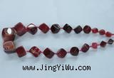 CAG8522 15.5 inches 9*10mm - 23*24mm cube dragon veins agate beads