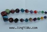 CAG8526 15.5 inches 9*10mm - 23*24mm cube dragon veins agate beads