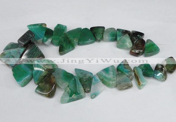 CAG8545 Top drilled 15*20mm - 25*30mm freeform dragon veins agate beads