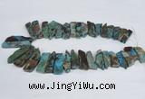 CAG8548 Top drilled 8*30mm - 12*45mm sticks ocean agate beads