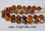CAG8572 15.5 inches 15*16mm - 17*18mm cube dragon veins agate beads
