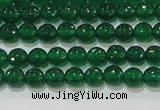 CAG8582 15.5 inches 6mm faceted round green agate gemstone beads