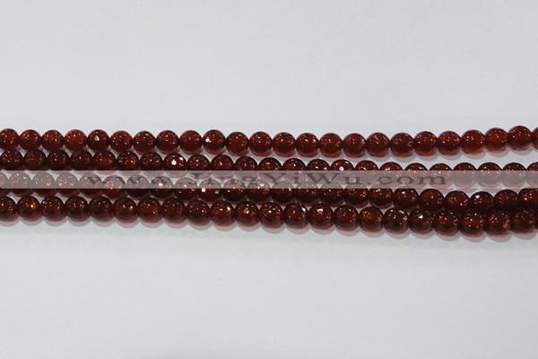 CAG8591 15.5 inches 8mm faceted round red agate gemstone beads