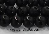 CAG8681 15.5 inches 8mm round matte tibetan agate gemstone beads