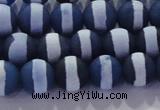 CAG8716 15.5 inches 8mm round matte tibetan agate gemstone beads