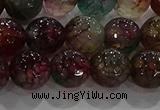 CAG9023 15.5 inches 10mm faceted round fire crackle agate beads