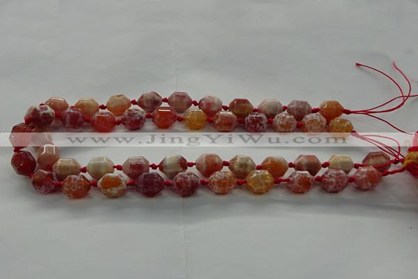CAG9064 15.5 inches 10*14mm nuggets fire crackle agate beads