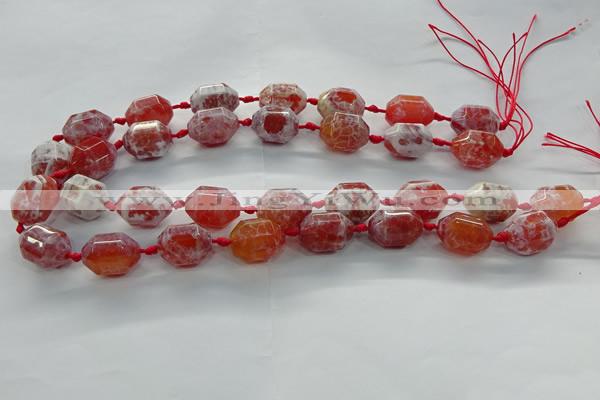 CAG9065 15.5 inches 15*20mm nuggets fire crackle agate beads