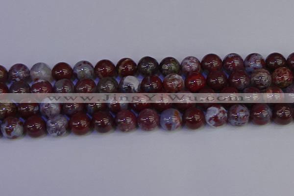 CAG9125 15.5 inches 14mm round red lightning agate beads
