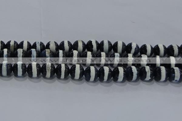CAG9135 15.5 inches 12mm round tibetan agate beads wholesale