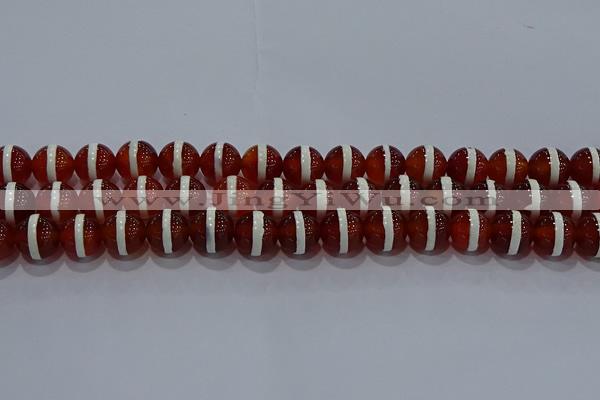 CAG9143 15.5 inches 12mm round tibetan agate beads wholesale