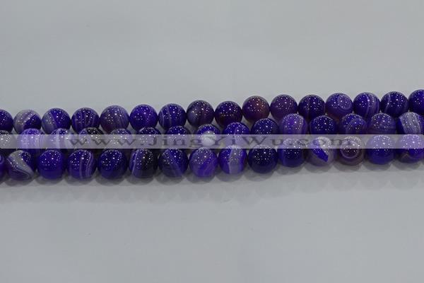 CAG9172 15.5 inches 10mm round line agate beads wholesale
