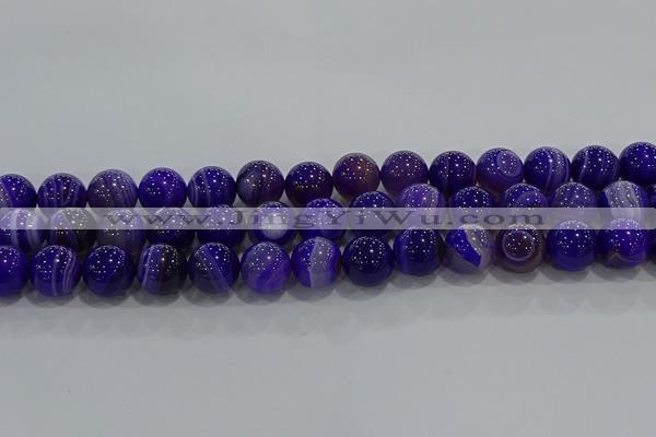 CAG9173 15.5 inches 12mm round line agate beads wholesale