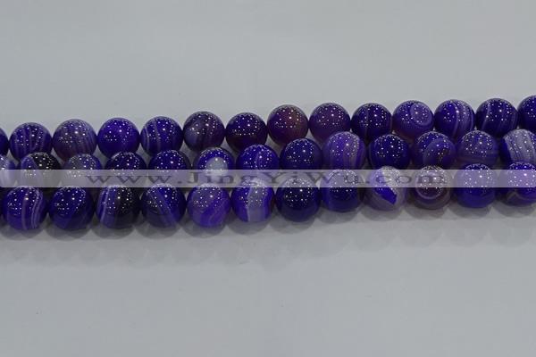 CAG9174 15.5 inches 14mm round line agate beads wholesale